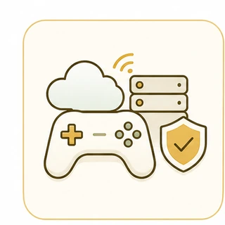 遊戲公司雲端與 DDoS 防護圖示
